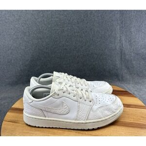Nike Air Jordan 1 Golf Low White Crocodile DD9315-110 Men Size 9.5